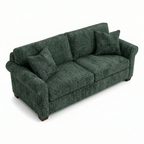 Irlanda Velvet Sofa — 3-Seat, Made in USA, Rolled Arms, Medium-Soft Cushions - product detail image 7