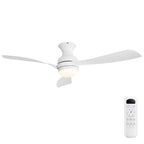 52-inch Low Profile Ceiling Fan with Dimmable Tri-Color LED Light and Quiet DC Motor