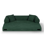 80-Inch Convertible Sofa Bed with Storage – Corduroy 3-Seat Sleeper Couch, No Assembly Required