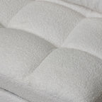 Single Sofa Bed with Adjustable Backrest, Teddy Fabric, USB Port & Side Pockets