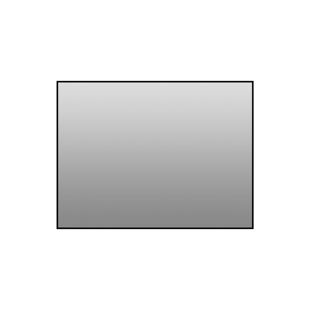 24 x 32 Inch Black Aluminum Bathroom Mirror – HD Copper-Free Silver Glass, Horizontal or Vertical Mount