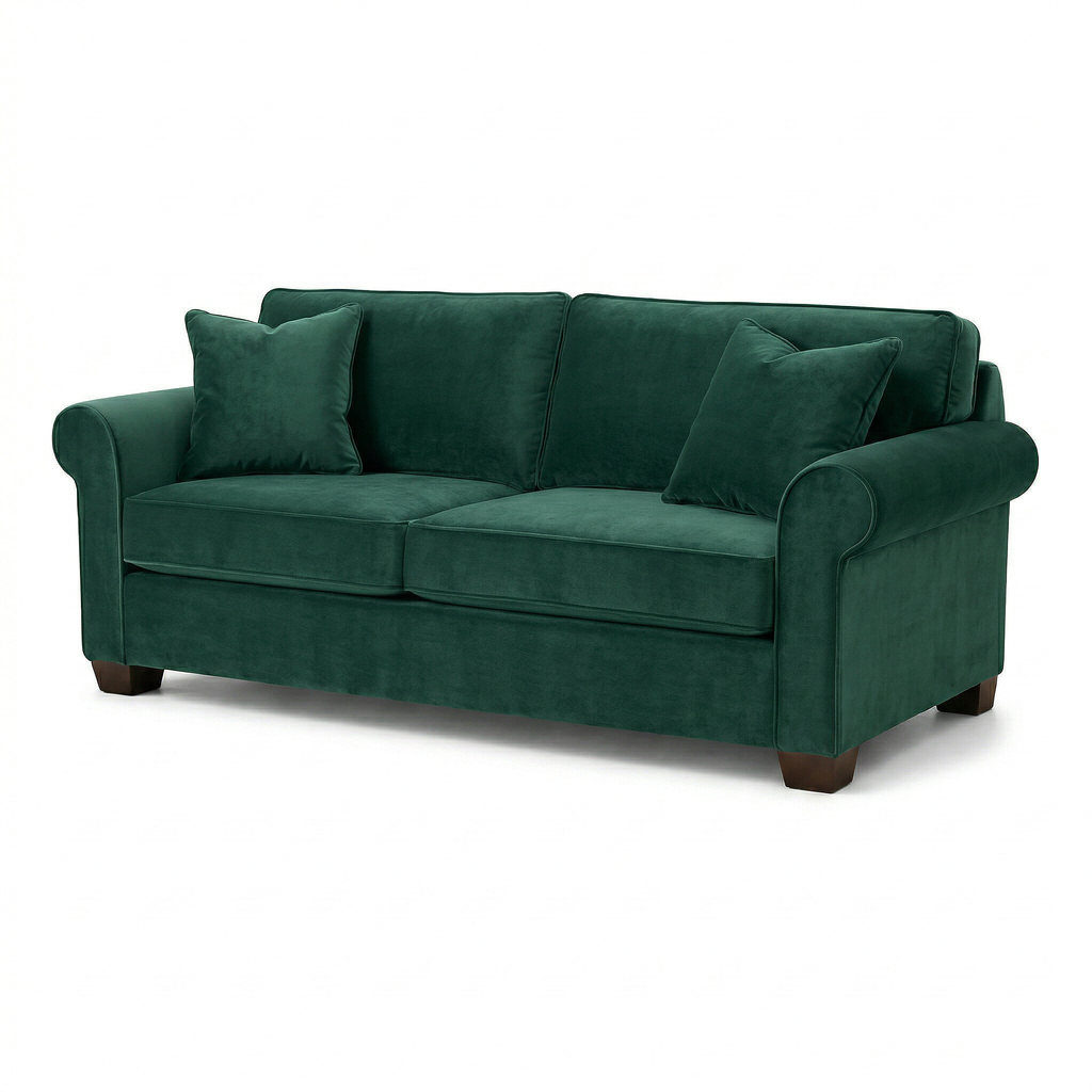 Back view of Irlanda Sofa showing clean lines and cushion back support