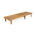 Nadine Wooden Chaise Lounge Chair – Adjustable Outdoor Patio Lounger
