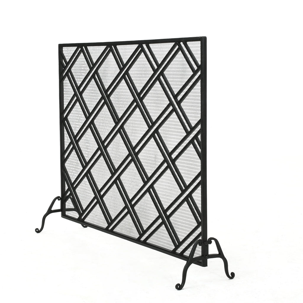 Christopher Knight Home Iron Fireplace Fire Screen – Black - product detail image 7