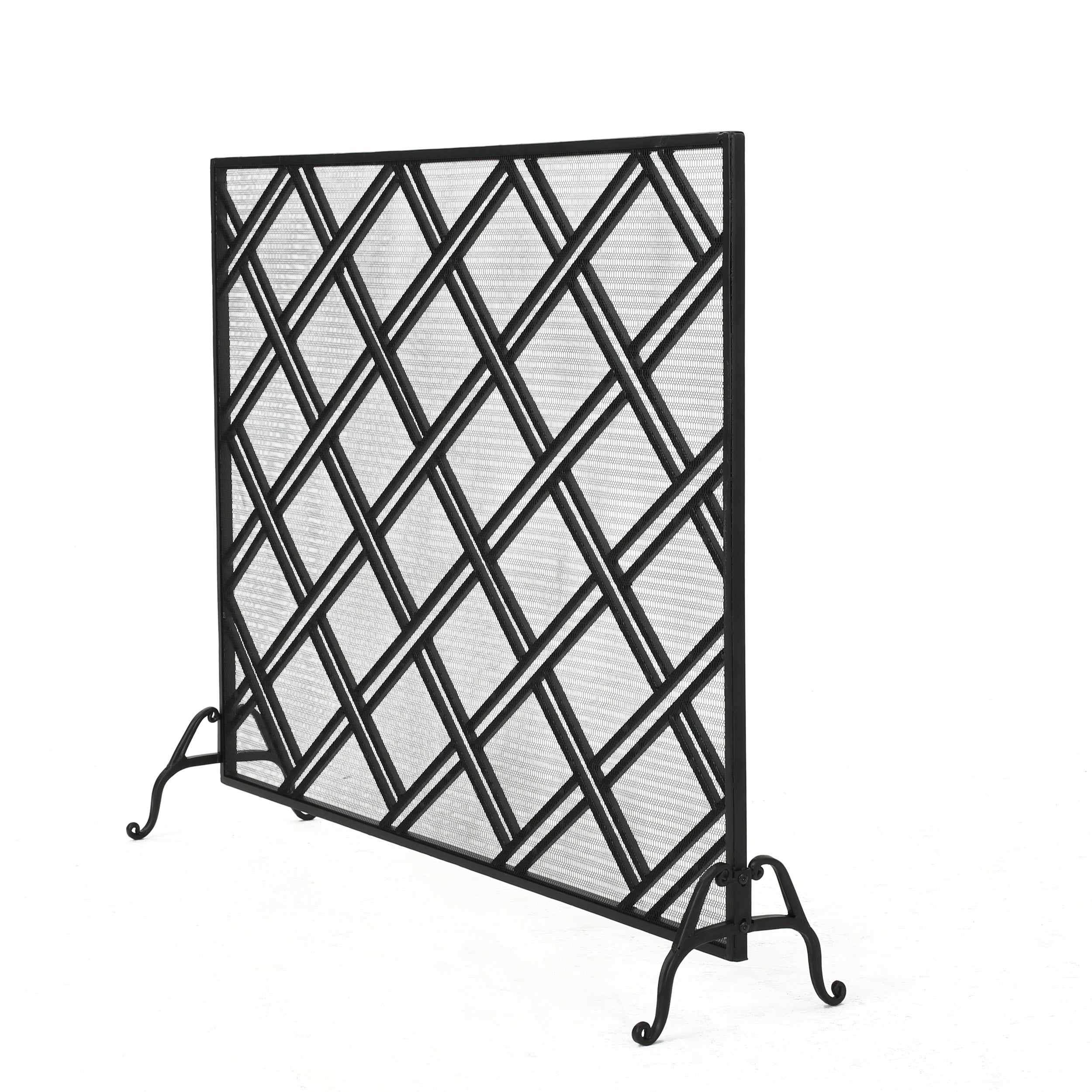 Christopher Knight Home Iron Fireplace Fire Screen – Black - product detail image 7