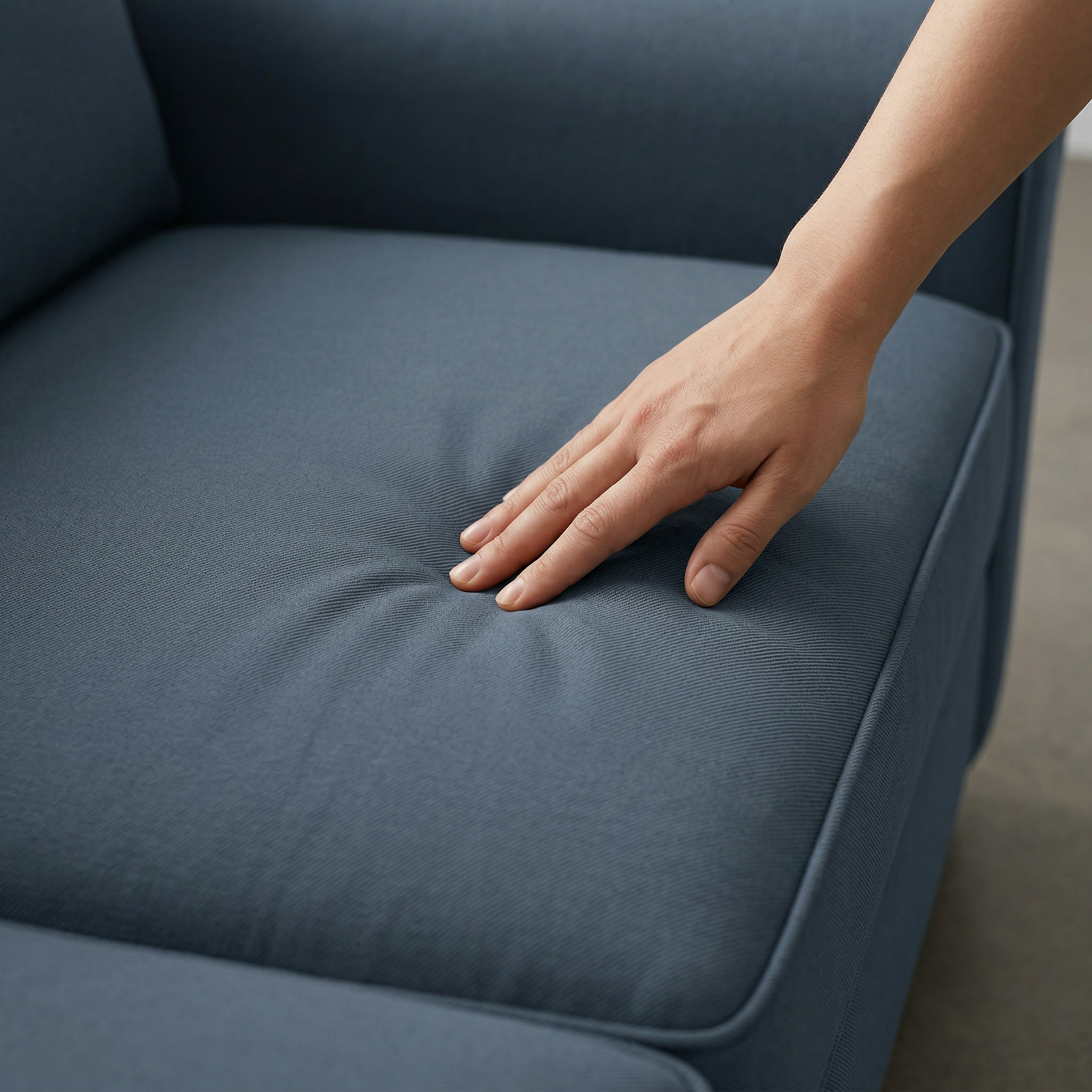 Irlanda 2-Seat Sofa – Made in USA, Teal Polyester Upholstery, Rolled Arms - product detail image 10