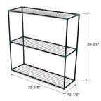3-Tier Lean-To Portable Greenhouse with Wire Shelves & Zipper Doors – 79" x 39" x 83"
