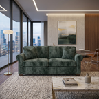 Irlanda Velvet Sofa — 3-Seat, Made in USA, Rolled Arms, Medium-Soft Cushions - product detail image 6