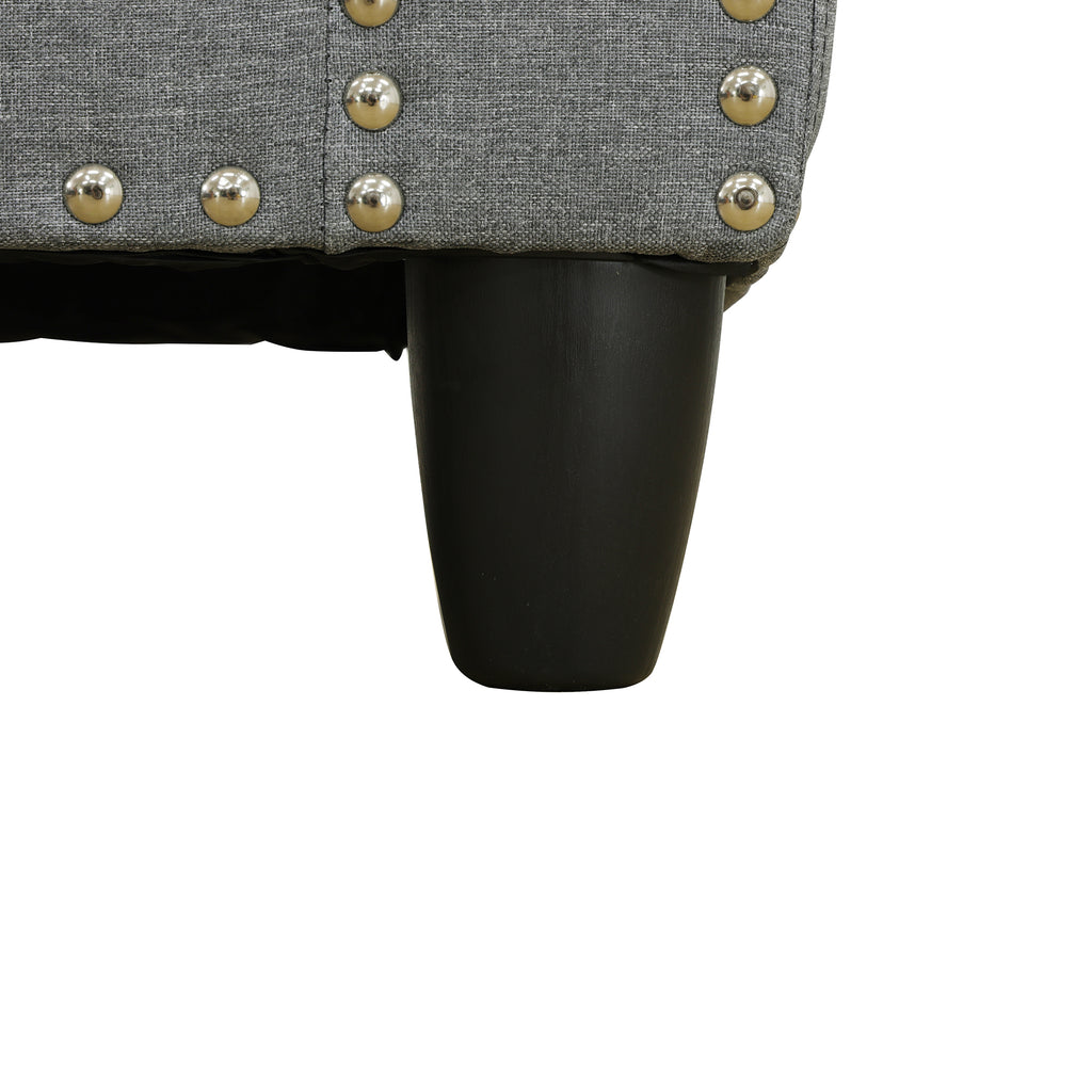 L-Shaped Sectional Sofa with Cup Holders – Dark Gray - product detail image 9