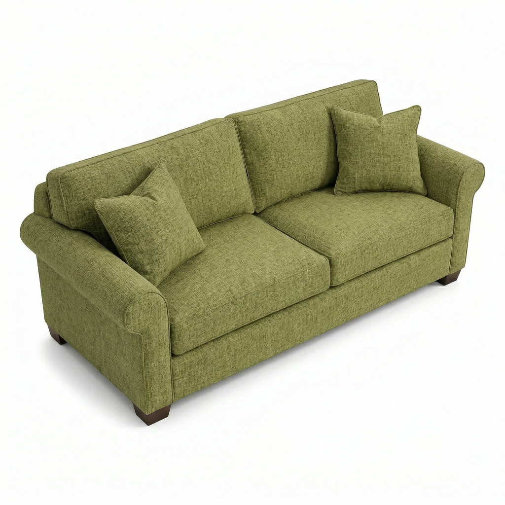 Irlanda 2-Seat Sofa – Made in USA, Polyester Upholstery, Rolled Arms - product detail image 9