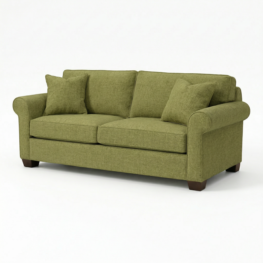 Irlanda 2-Seat Sofa – Made in USA, Polyester Upholstery, Rolled Arms - product detail image 8