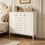 40.16" Steel Storage Sideboard Cabinet with 4 Drawers & 2 Doors – Beige