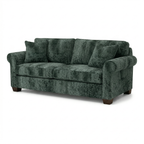 Irlanda Velvet Sofa — 3-Seat, Made in USA, Rolled Arms, Medium-Soft Cushions - product detail image 5