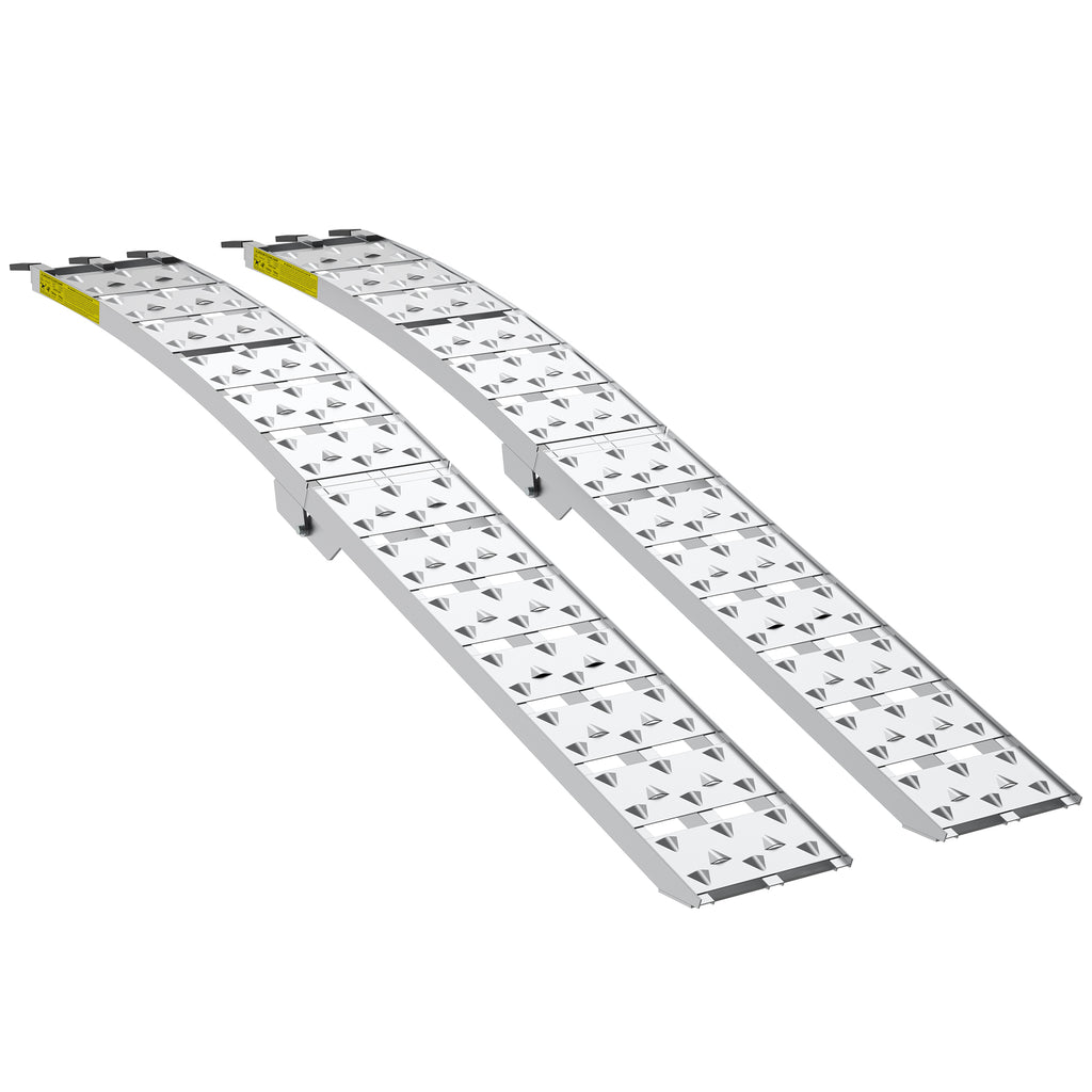 7.5 ft Aluminum Folding Loading Ramps for Pickup Trucks – 1500 lb Capacity, Anti-Slip Surface, 2-Piece Set