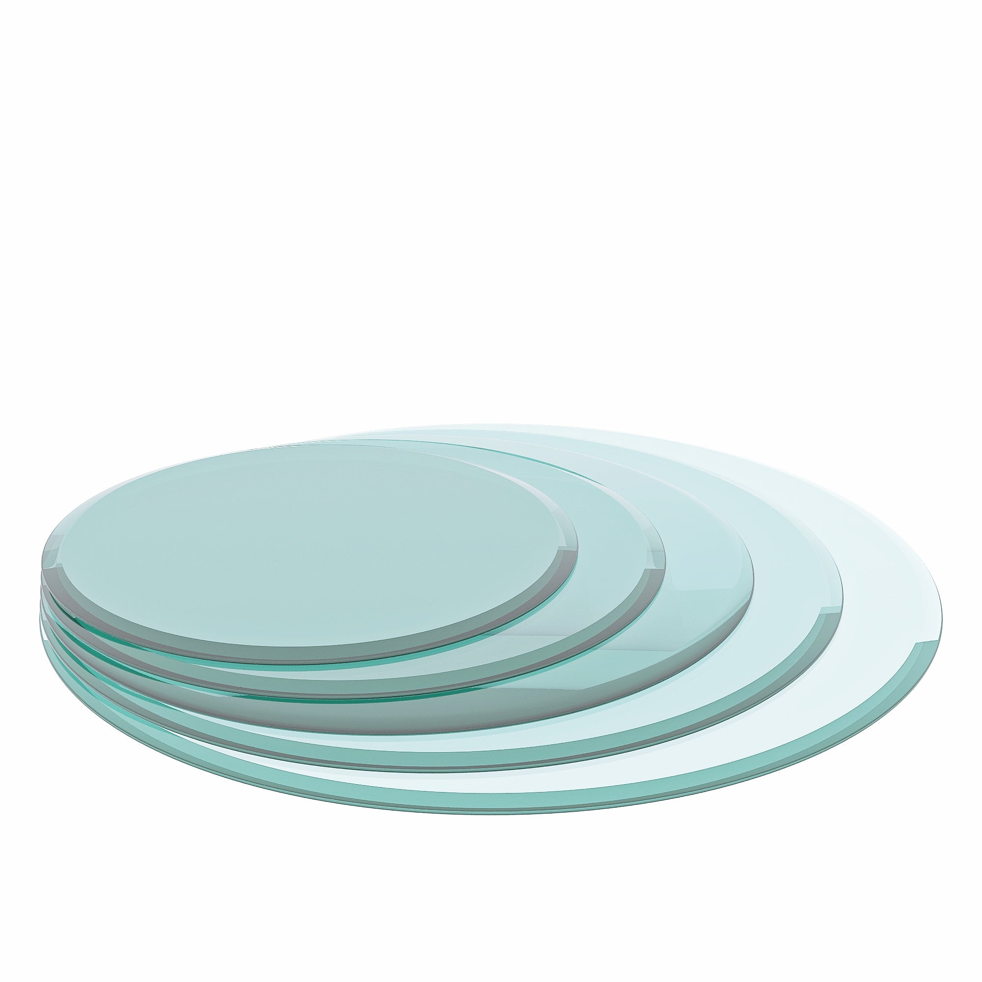38.6-inch Round Tempered Glass Table Top – 0.4-inch Thick with Beveled Polished Edge
