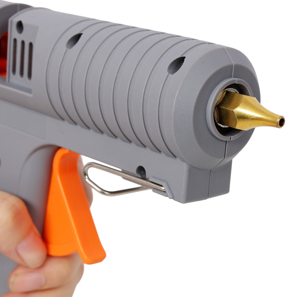 150W Adjustable Temperature Hot Glue Gun with 6 Copper Nozzles & 6 Glue Sticks