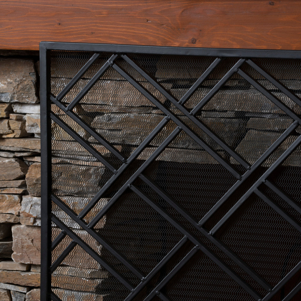 Christopher Knight Home Iron Fireplace Fire Screen – Black - product detail image 5