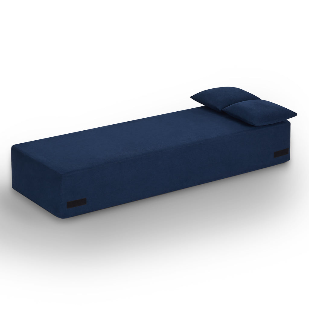 Back view of the sofa showing clean lines and support structure
