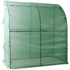 3-Tier Lean-To Portable Greenhouse with Wire Shelves & Zipper Doors – 79" x 39" x 83"