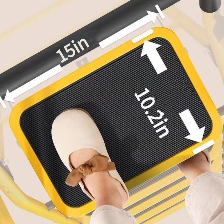 Close-up of wide anti-slip pedal surface with textured rubber pattern
