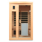 Hemlock Wood Two-Person Far-Infrared Indoor Sauna Room with Low EMF