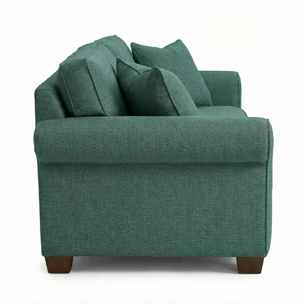 Irlanda Velvet Sofa – Made in USA, 2-Seat Classic Design in Antique Kelly Green - product detail image 6