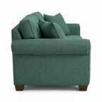 Irlanda Velvet Sofa – Made in USA, 2-Seat Classic Design in Antique Kelly Green - product detail image 6