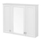 35-inch Wall-Mounted Bathroom Medicine Cabinet with Mirror and 5 Adjustable Shelves, White