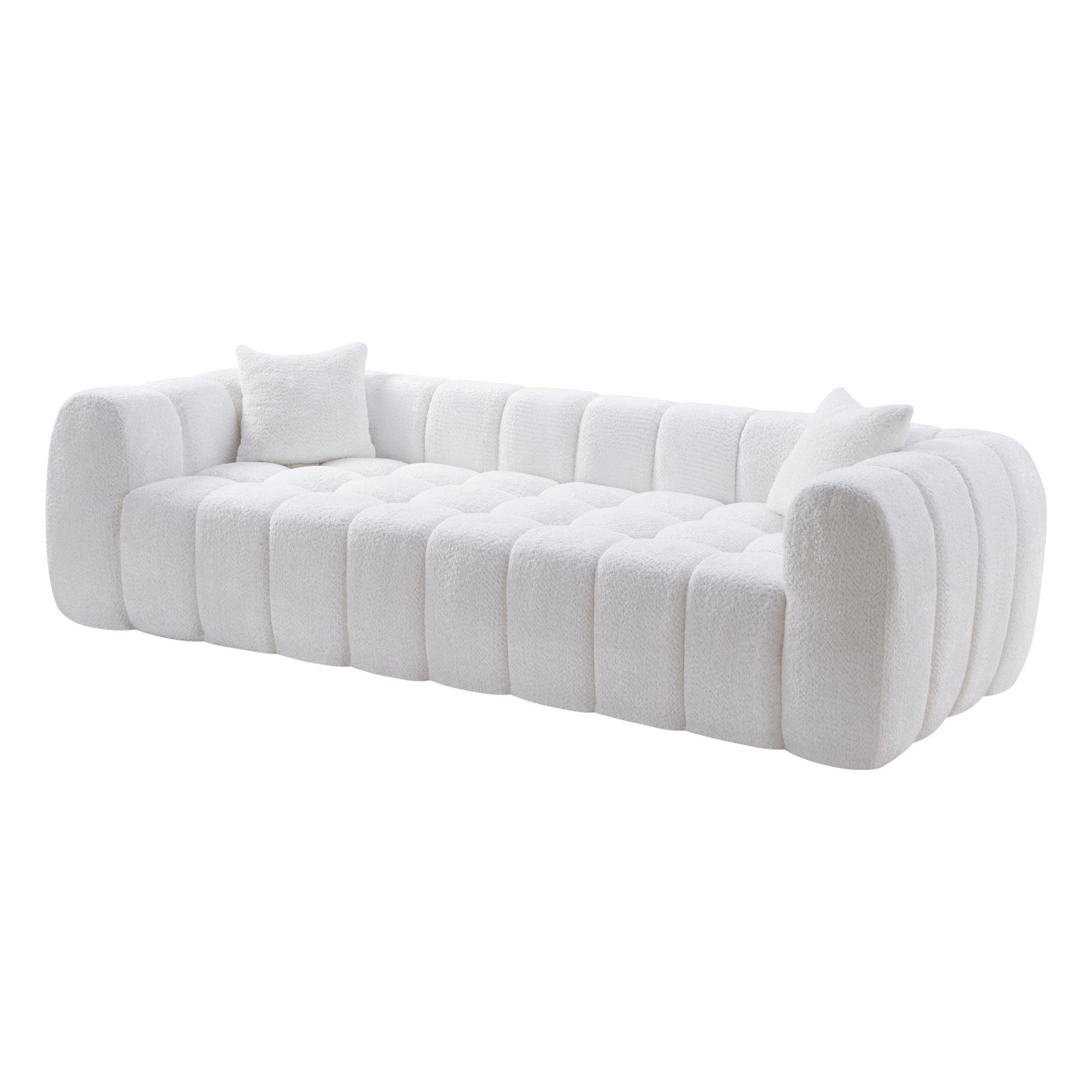 Marshmallow Cloud Compressed Sofa – 102.7" Oversized 4-Seat Boucle Living Room Sofa Secondary image