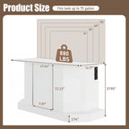 Modern White Aquarium Stand for 55-75 Gallon Tanks – 880 lb Capacity, Built-in Power Outlet & Storage