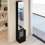 LED Full-Length Dressing Mirror Cabinet with Adjustable Brightness & Multi-Layer Storage