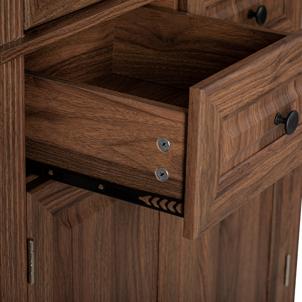 71" Farmhouse Pantry Cabinet with 3 Pull-Out Organizers, 4 Doors & 2 Drawers - product detail image 7