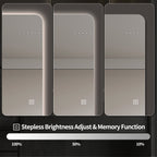 Wall-Mounted LED Full Length Mirror – 63" x 24" Backlit Dressing Mirror with 3 Color Temperatures & Stepless Dimming