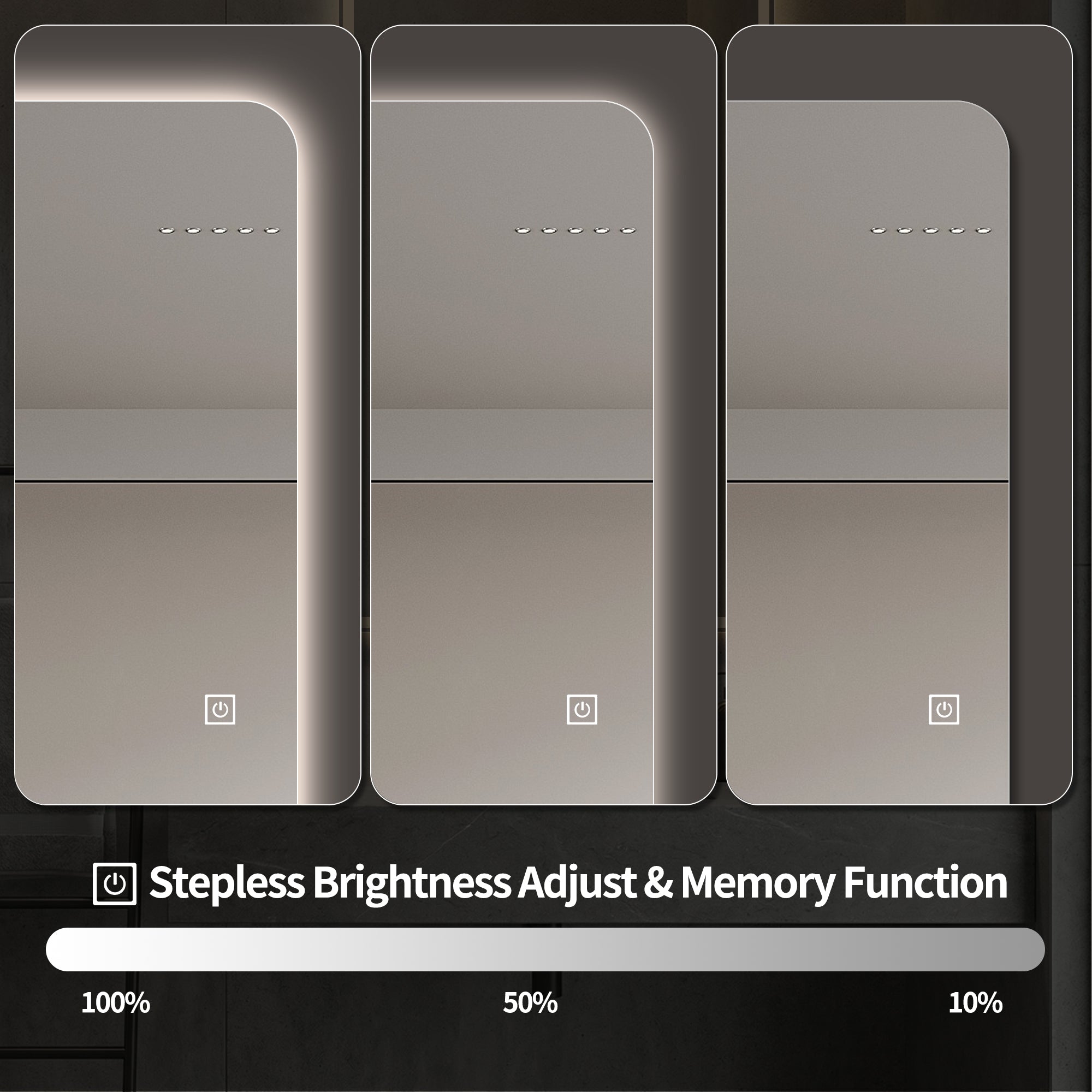 Wall-Mounted LED Full Length Mirror – 63" x 24" Backlit Dressing Mirror with 3 Color Temperatures & Stepless Dimming
