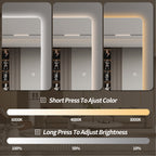 Wall-Mounted LED Full Length Mirror – 63" x 24" Backlit Dressing Mirror with 3 Color Temperatures & Stepless Dimming